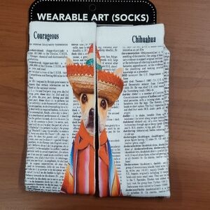 Chihuahua Wearable Art Socks - Multicolor